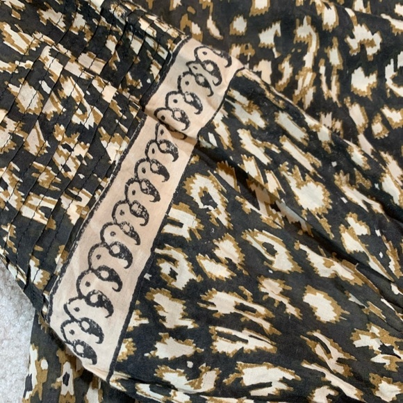Cleobella Alicia Blouse Animal Print Peasant Boho Women Medium Organic Cotton - Picture 9 of 11